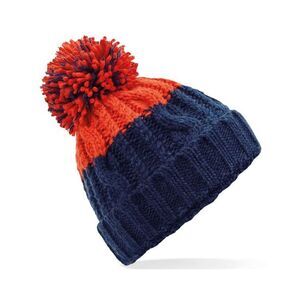Beechfield Unisex Adult Apres Beanie / Oxford Navy/Fire Red